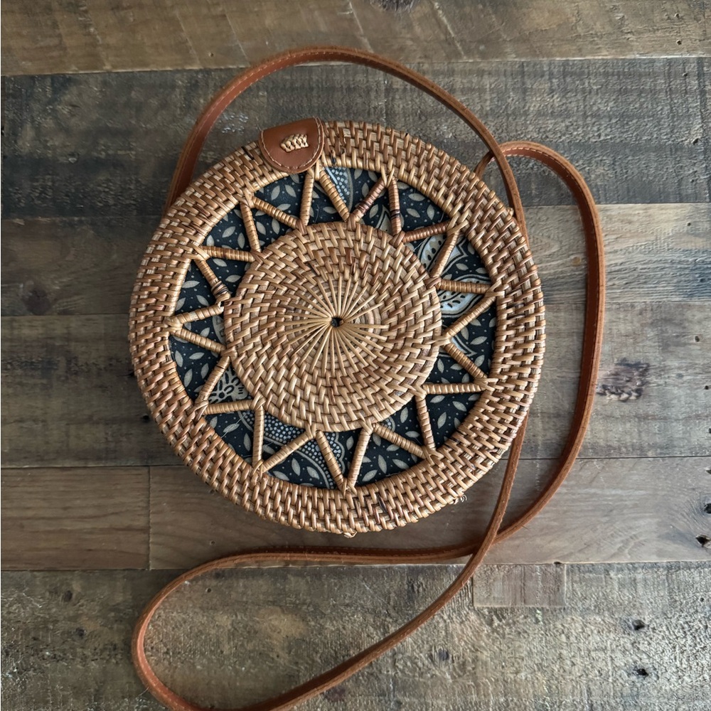 Handmade Wicker Woven Shoulder Purse